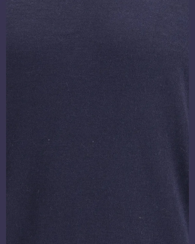 Brunello Cucinelli Men's Wool Turtleneck Sweater Navy-Dark Grey Fleece (ovis Aries) Navy/dark Navy