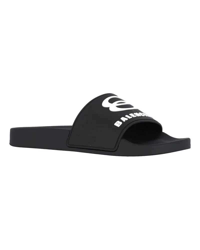 Balenciaga Men's Sandals Black Polyurethane Black