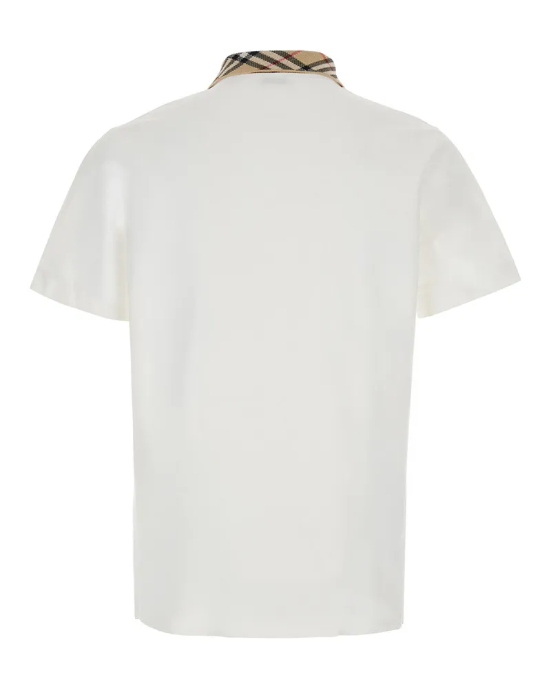 Burberry Vintage Check Collar Polo — White White