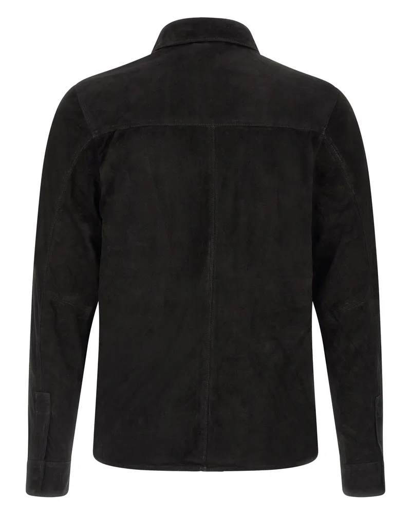 Giorgio Brato Suede Shirt Jacket — Black Black