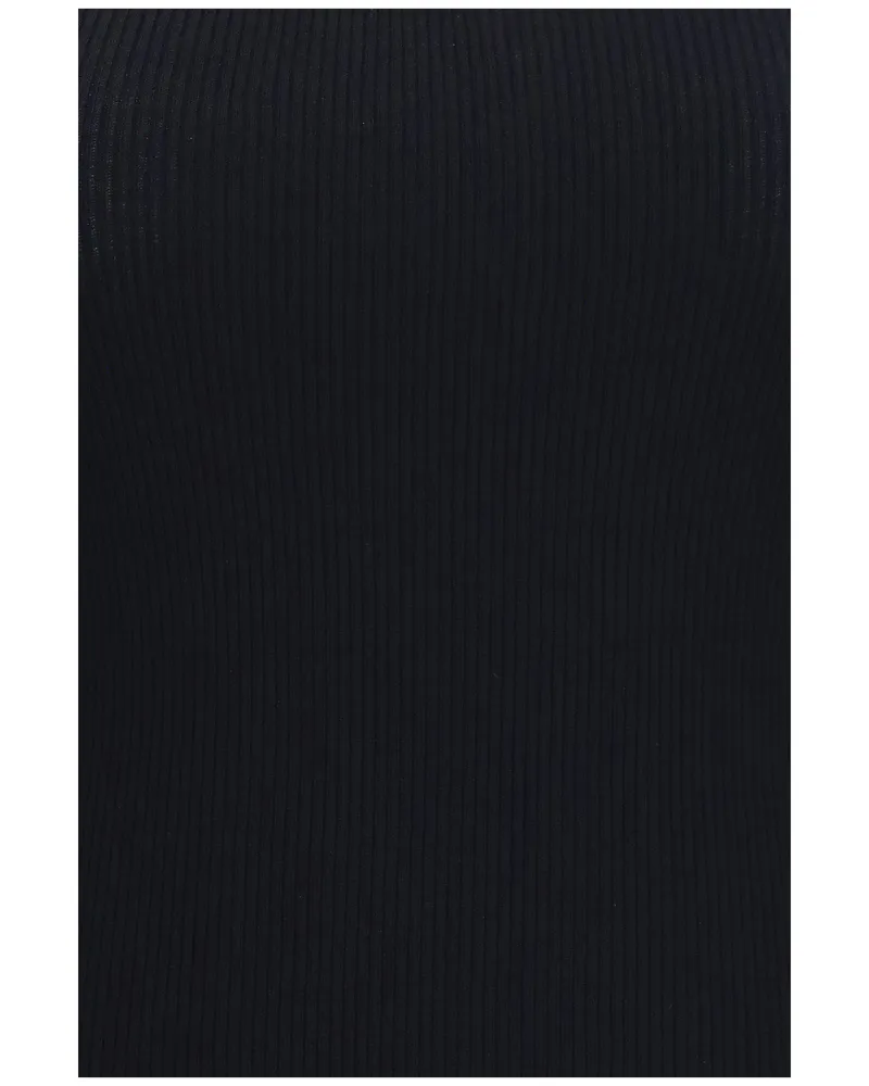 Max Mara Women Tank Top Ribbed Jersey Black Viscose T-Shirts & Jerseys Black