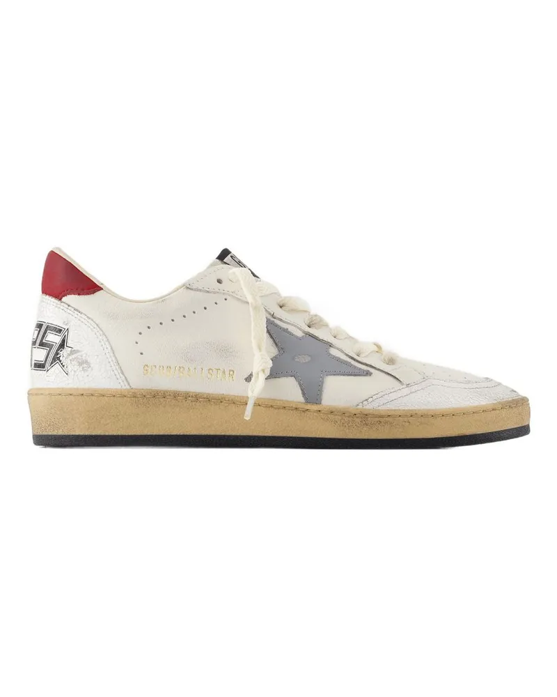 Golden Goose Women's Ball Star Sneakers -  Leather White Calfskin Shoes White