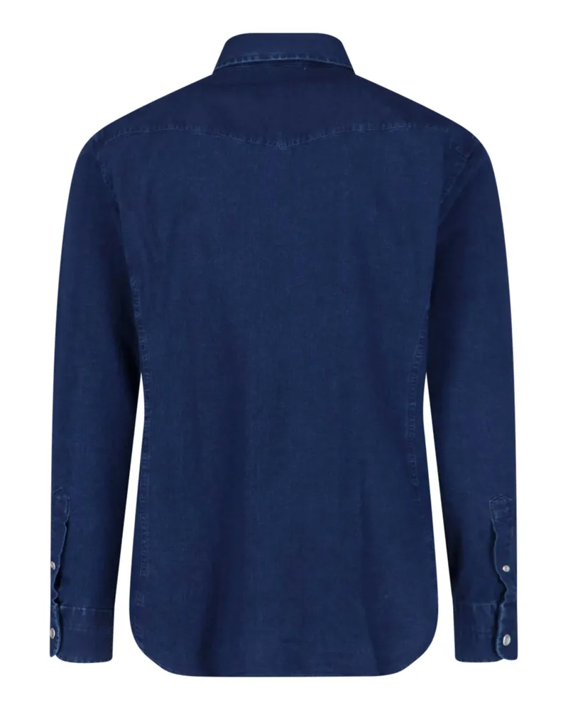 Tom Ford Men's Shirts Blue Cotton Navy