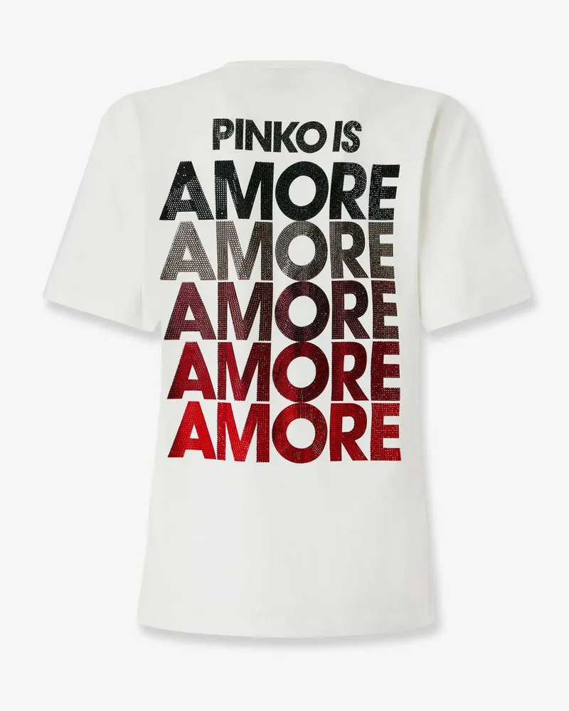 Pinko Women's Cotton T-Shirt With Logo White T-Shirts & Jerseys White