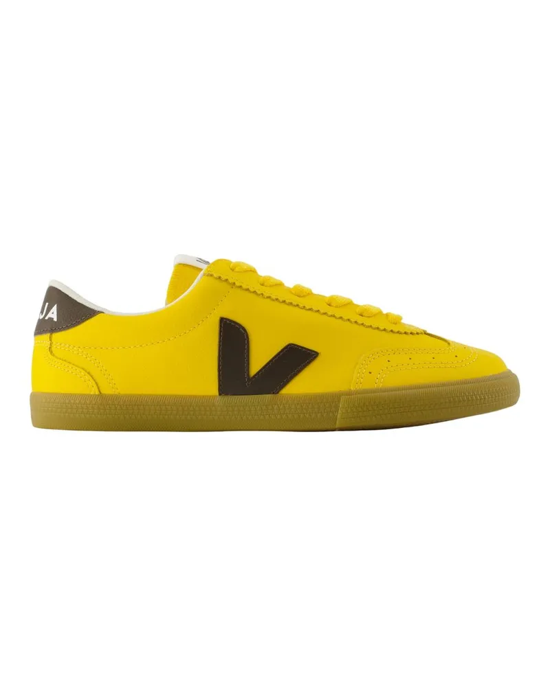VEJA Women's Volley Sneakers Yellow Calfskin Yellow