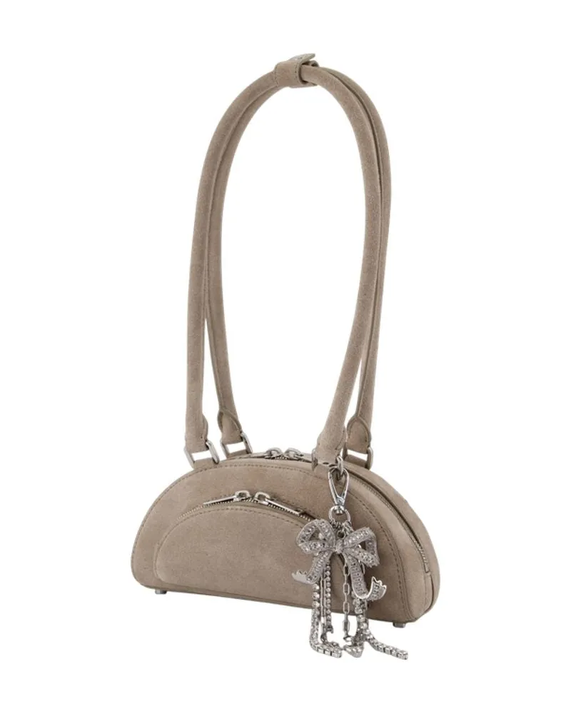 Self-Portrait Calfskin Shoulder Bag — Gray Gray