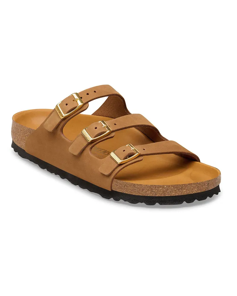 Birkenstock Women's Slippers Florida Mink Flat Shoes Brown