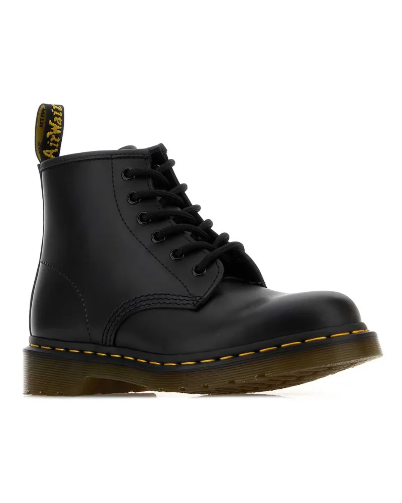 Dr.Martens Unisex Black Leather Ankle Boots Blacksmooth Stivali Black