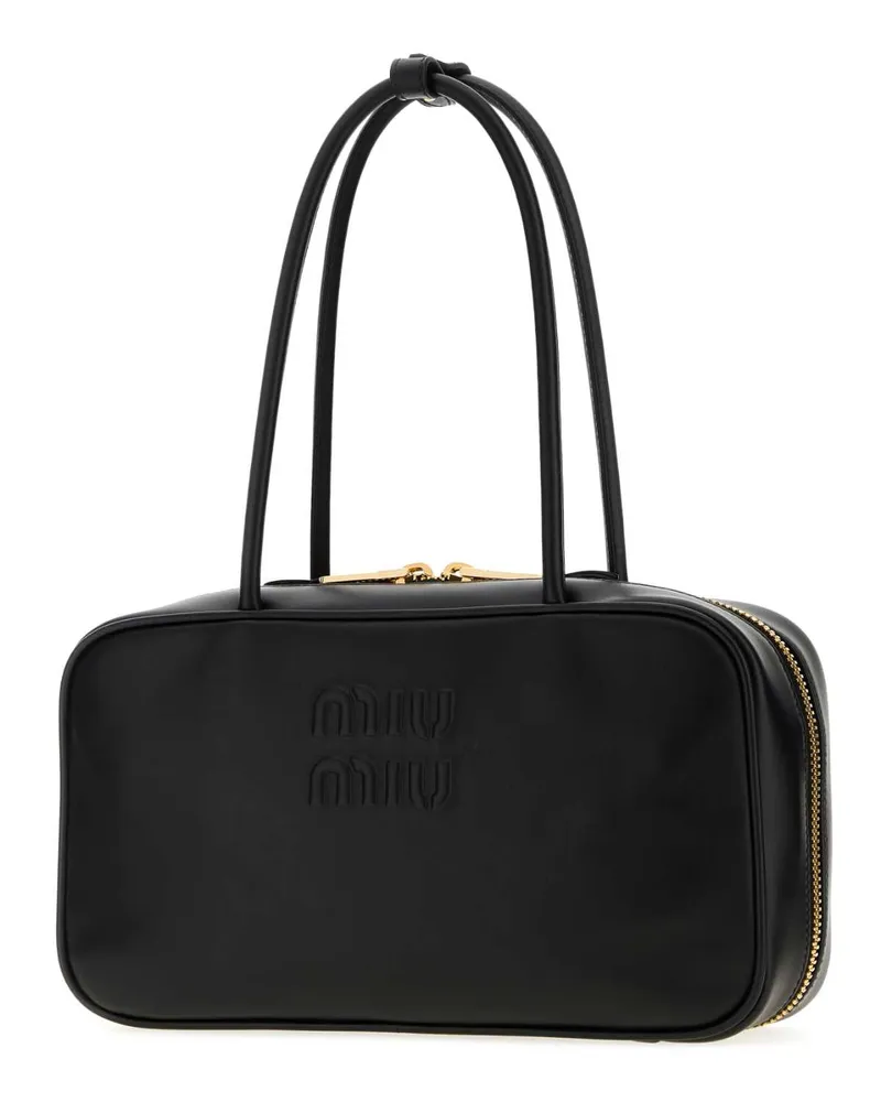 Miu Miu Women's Quilted Leather Shoulder Bag Black Black