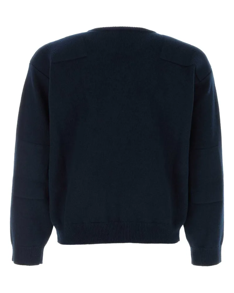 Jil Sander Men's Midnight Blue Wool Blend Sweater 412 Exterior: Polypropylene Maglieria Navy