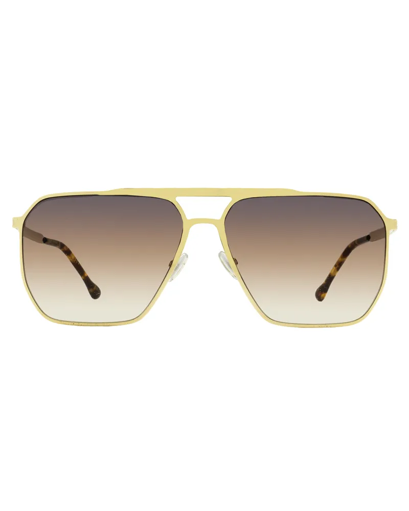 Isabel Marant Women's Rectangular Sunglasses Im0101s 01qpr Gold 61mm Metal (stainless Steel Gold