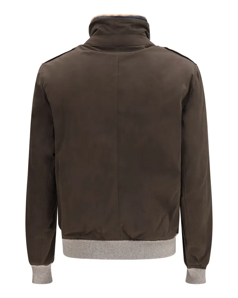 Brunello Cucinelli Bomber Jacket — Brown Brown