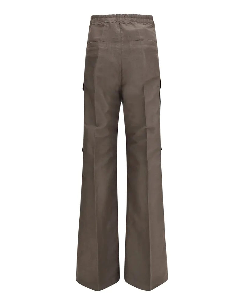 Rick Owens Men's Cargobelas Pants Dust Ramie; Cotton Trousers 