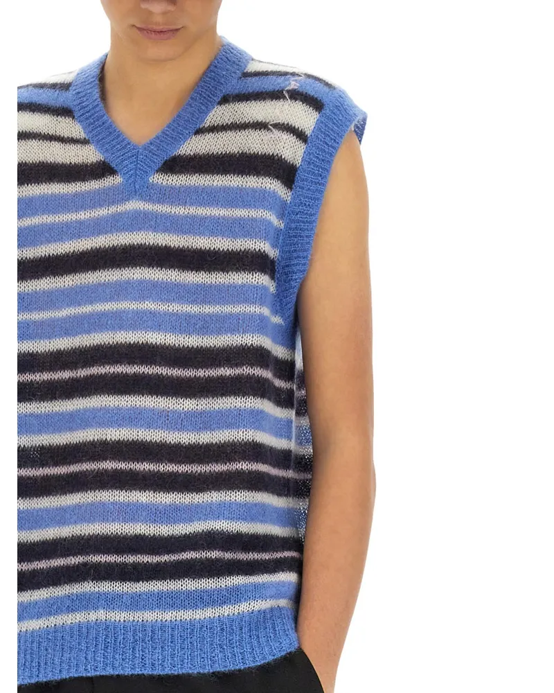 Marni Mohair-Blend Knit Vest — Multicolor Multicolor