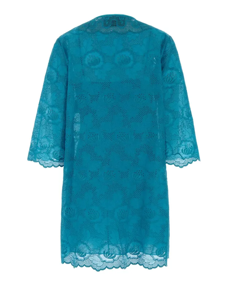 Valentino Garavani Women's Turquoise Broderie Anglaise Dress Lightblue Cotton Abiti Turquoise