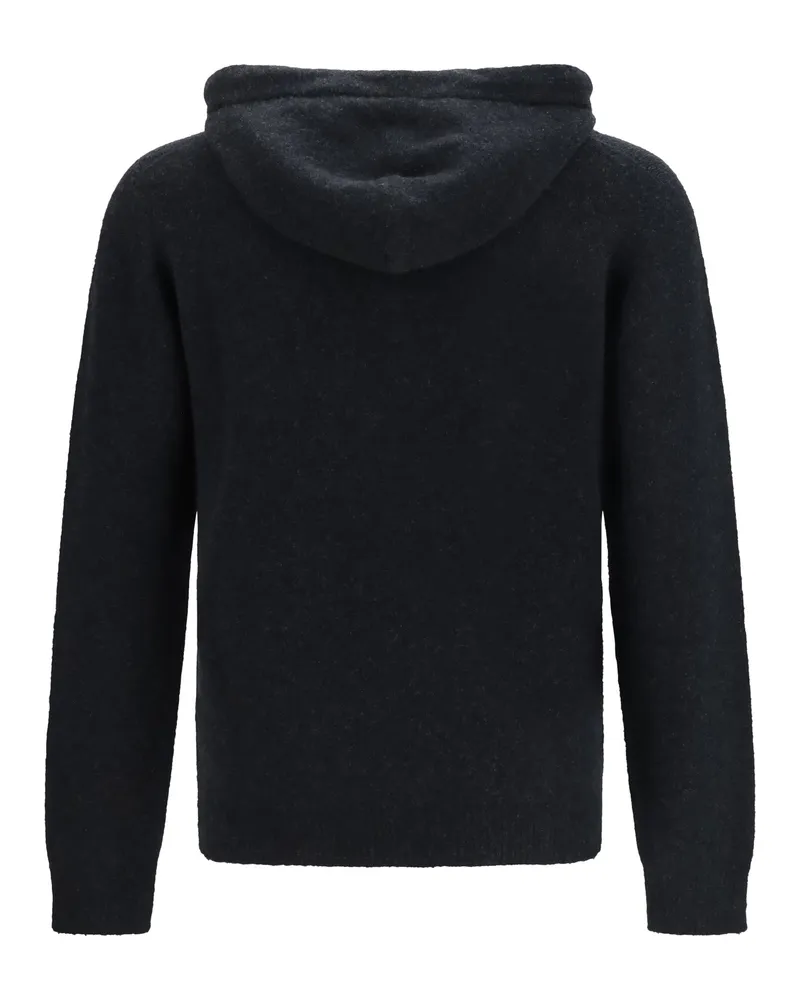 Roberto Collina Men's Hooded Sweater 09 Black
