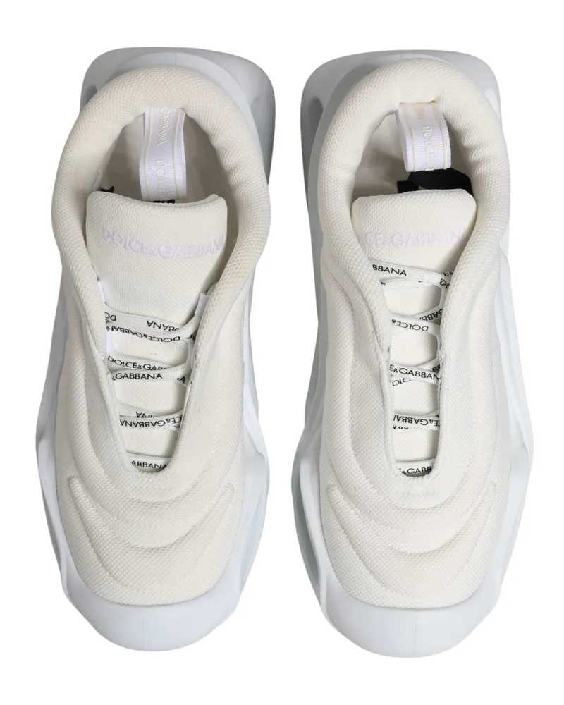 Dolce & Gabbana Women's White Slip On Wave Low Top Sneakers Shoes Polyester Viscose White