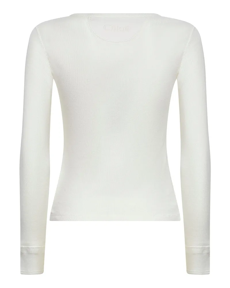 Chloé Henley T-Shirt — White White