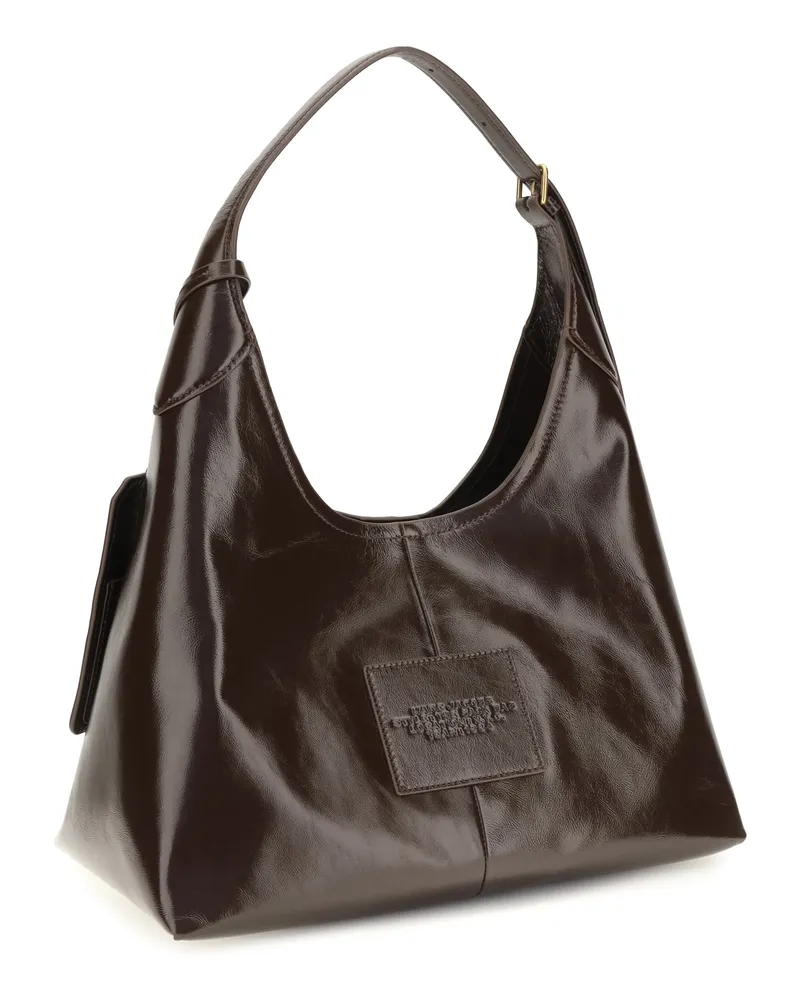 Marc Jacobs Calfskin Leather Shoulder Bag — Brown Brown