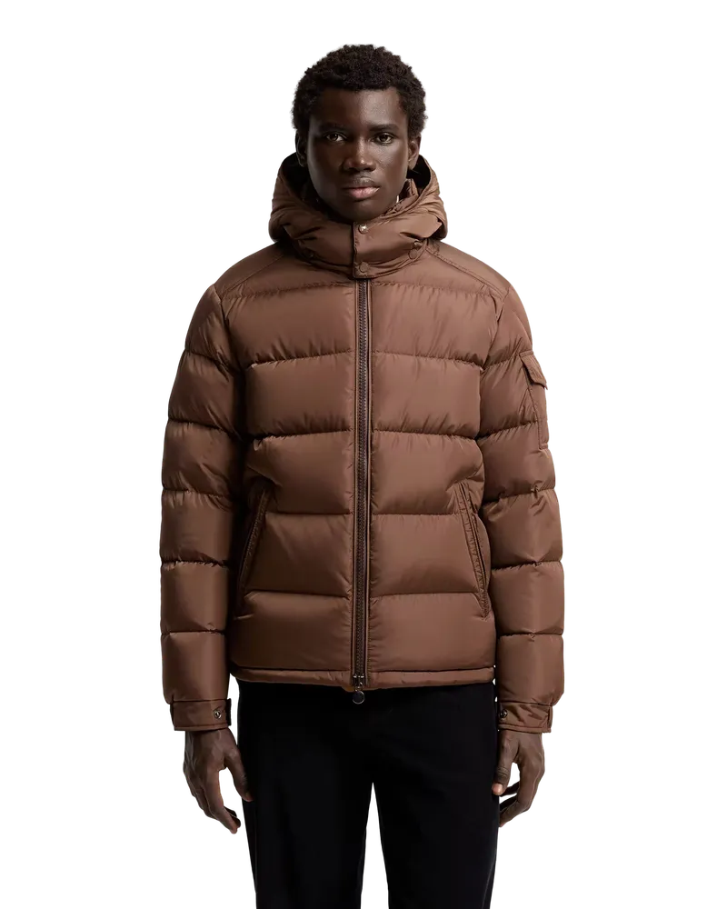 Moncler Men's Doudoune Maya Marron Brown Down Jackets Coat Brown