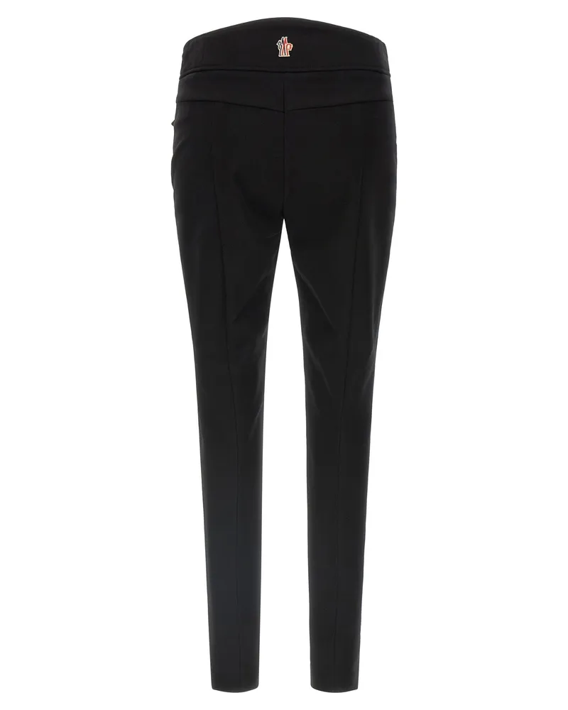Moncler 4-Way Stretch Technical Twill Trousers — Black Black