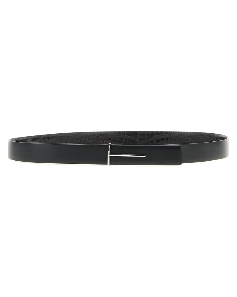 Tom Ford Slim T Belt — Black Black