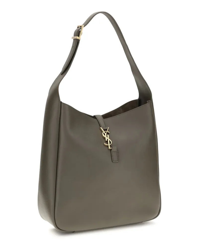 Saint Laurent Women's Le 5 À 7 Shoulder Bag Light Musk Calf Leather Bos Taurus Gray