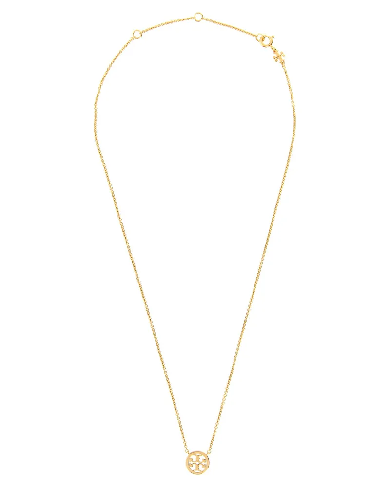 Tory Burch Pavé Pendant Necklace — Gold Gold