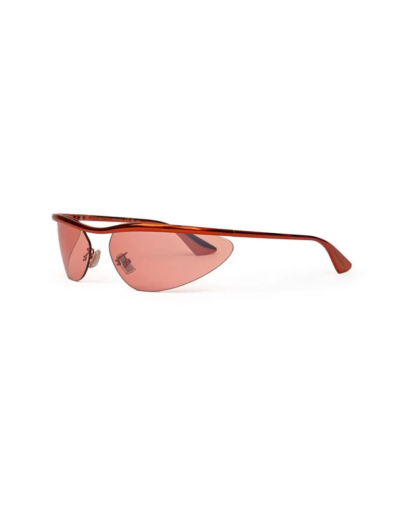 Bottega Veneta Men's Orange Metal Sunglasses Orange