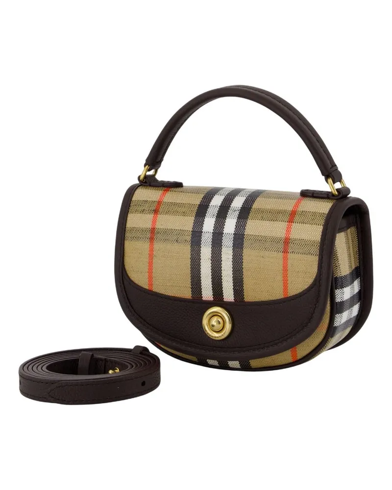 Burberry Women's Highlands Mini Purse -  Cotton Beige Bags Handbags-Purses Beige