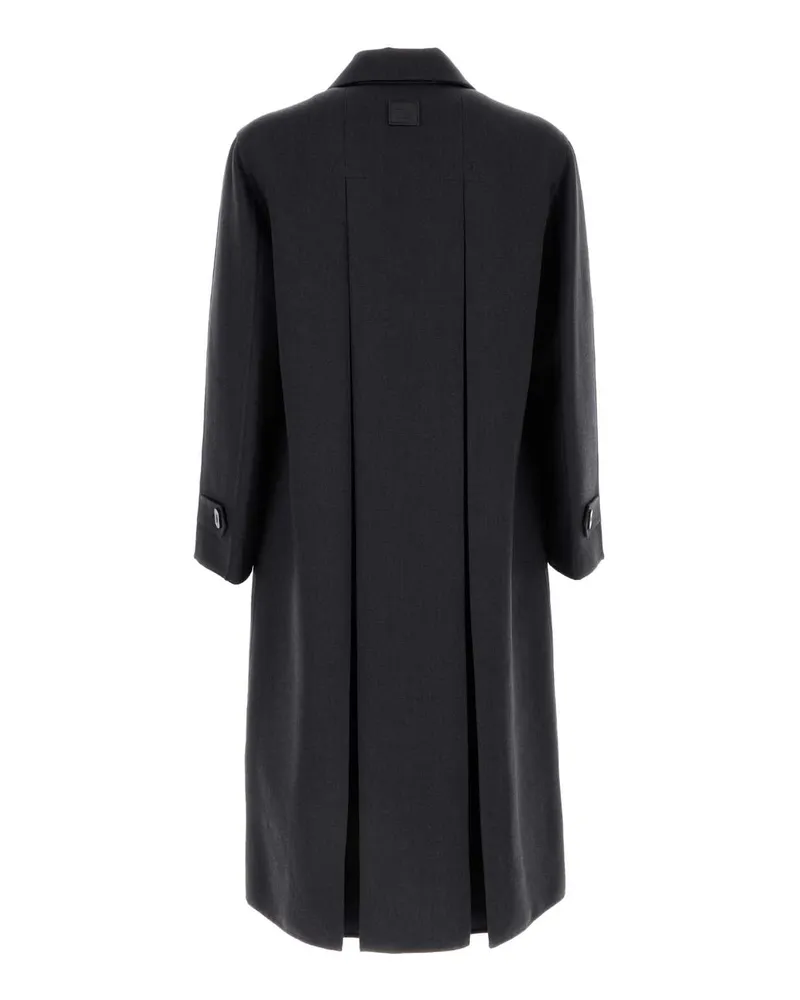 Fendi Men's Charcoal Wool Blend Coat Indaco Cappotti Gray