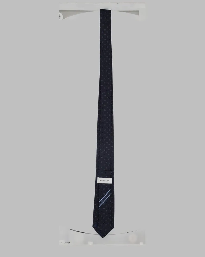 Ferragamo Silk Necktie — Navy Navy
