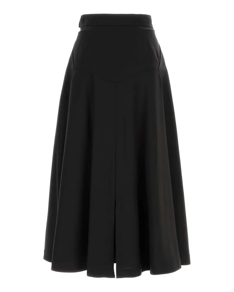 Burberry Women's Black Twill Skirt Exterior: Wool Lining: Cotton Gonne Black