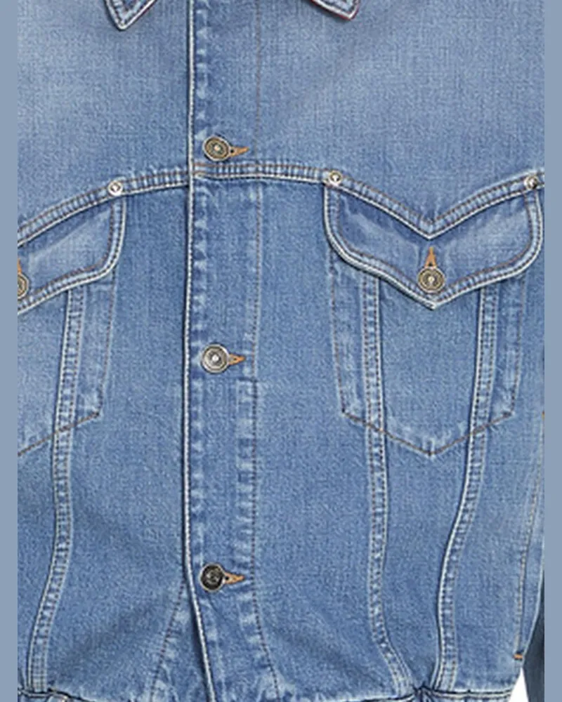 Versace Men's Jacket Cotton Denim Blue 
