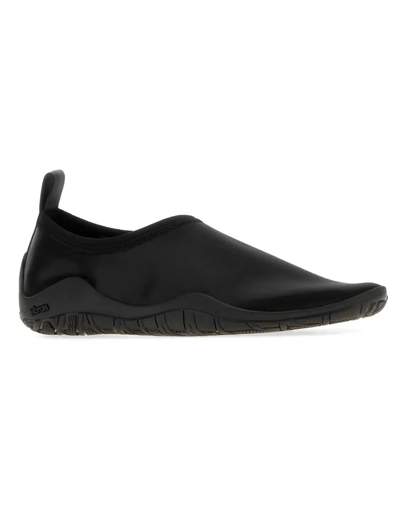 Jil Sander Women's Black Fabric Elbe Slip Ons Slippers Flat Shoes Black