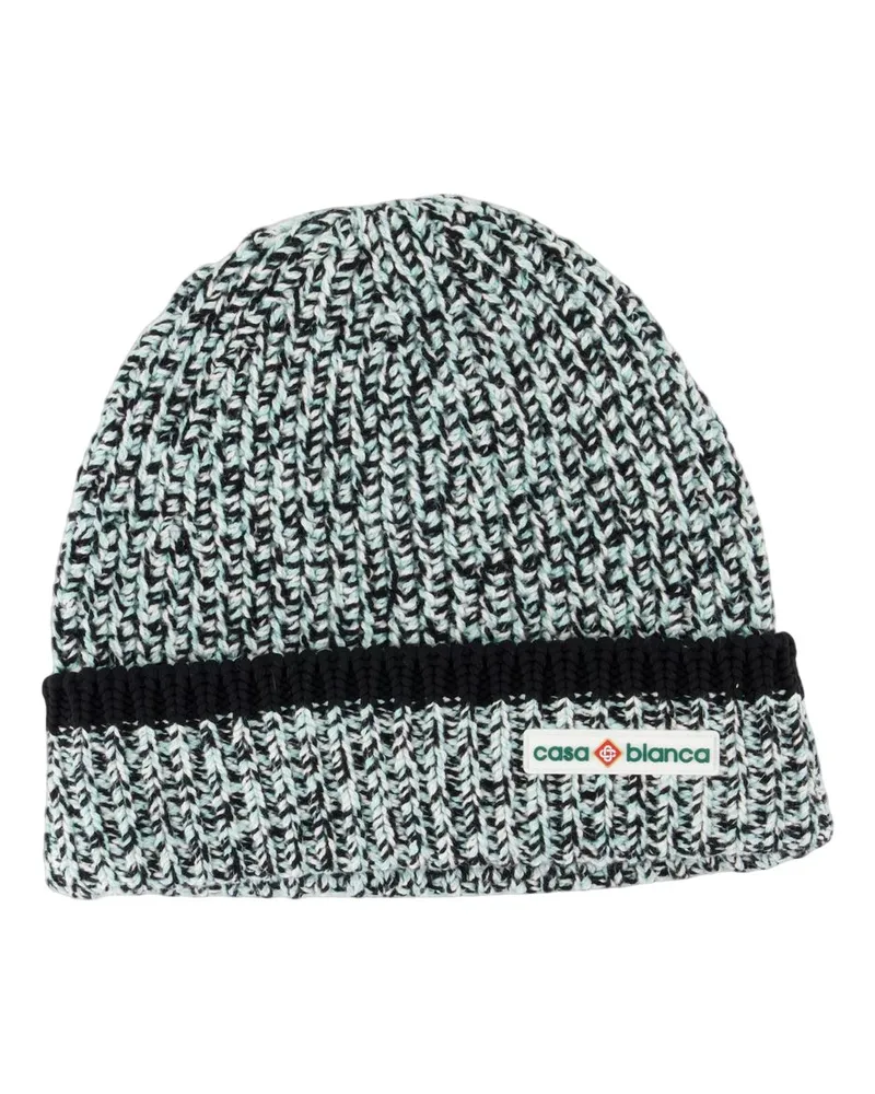 Casablanca Paris Unisex Mouline Beanie -  Wool Multi Green Accessories Hats Green