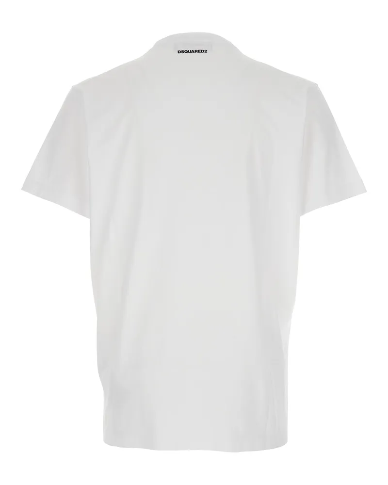 Dsquared2 Men's White Logo Cotton T-Shirt T-Shirts And Polos White
