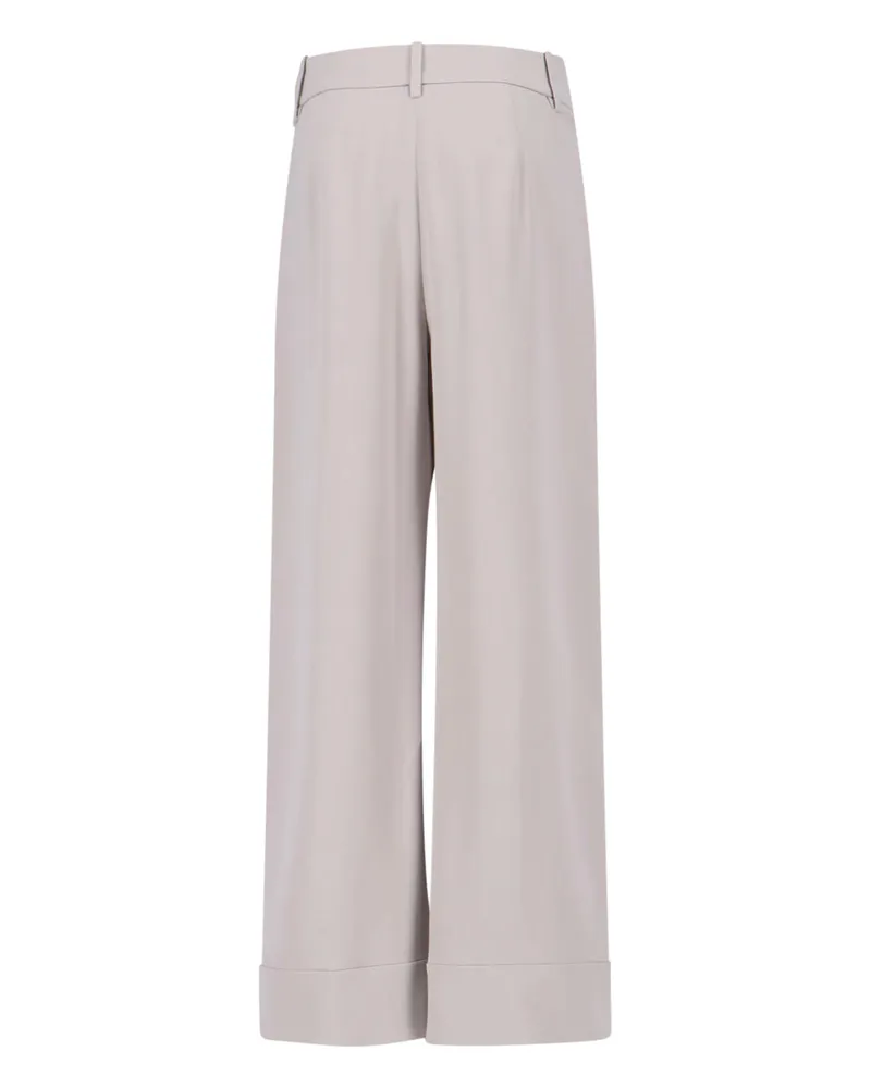 Giorgio Armani Women's Trousers Beige Silk Beige