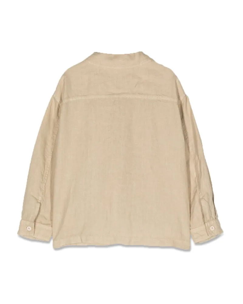 ASPESI 100% Linen Shirt Jacket — Beige Beige