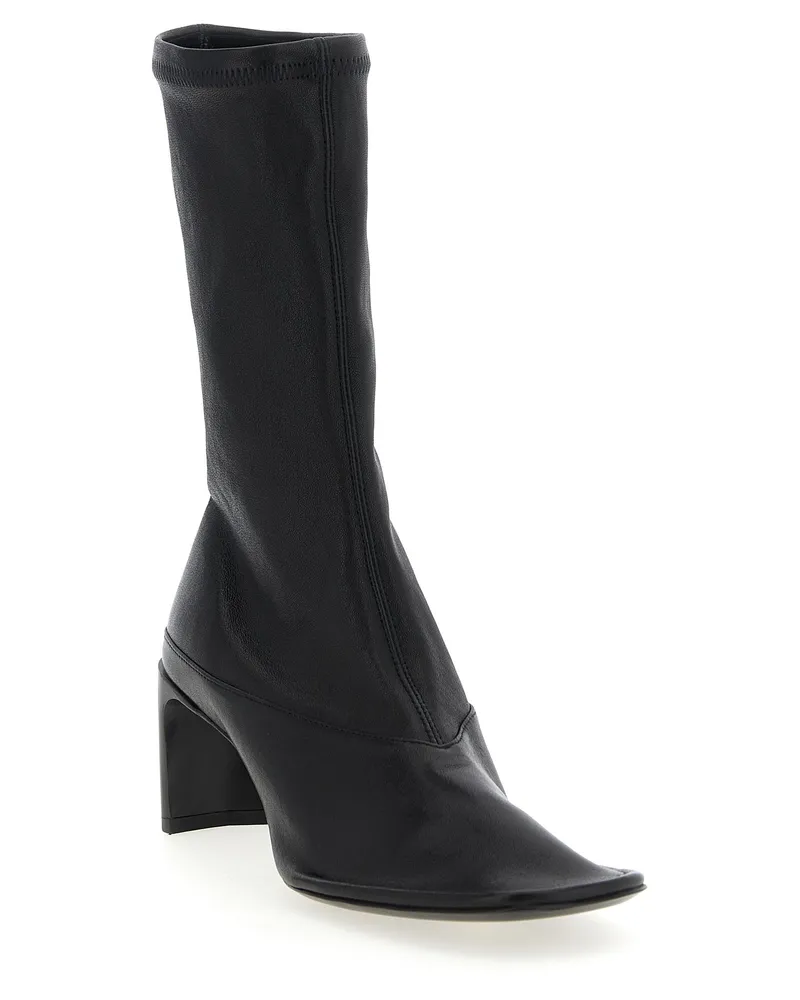 Jil Sander Stretch Nappa Leather Boot — Black Black