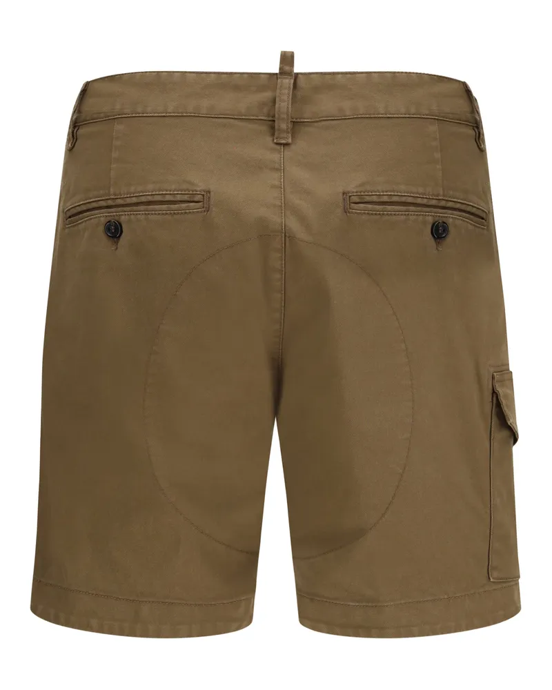 Dsquared2 Men's Cargo Shorts Sexy Brown Cotton Bermuda Brown