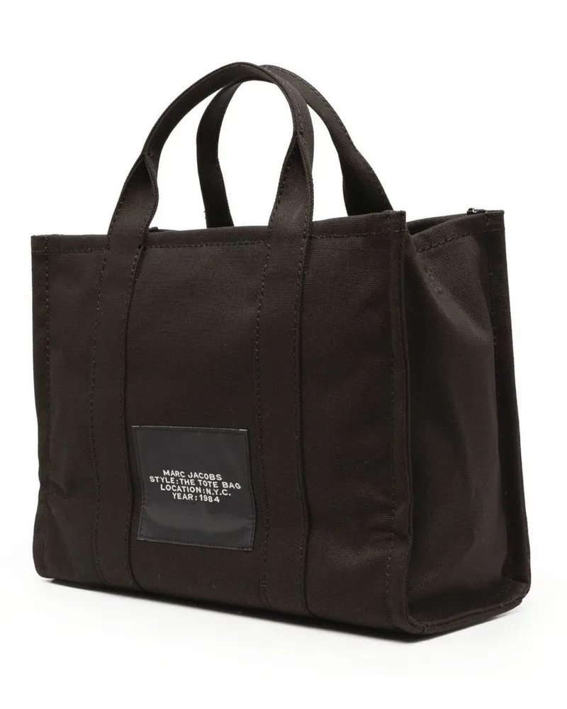 Marc Jacobs Women's Tote Bag The Medium Black Cotton Handbags Hand Black