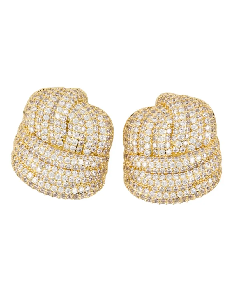 Self-Portrait Women's Knot Earrings Self Portrait Metal Gold Jewelry-Watches Gold