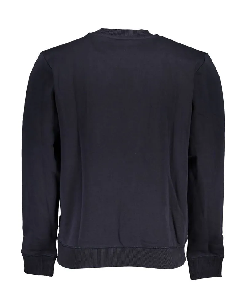 Napapijri Logo-Print Fleece Sweatshirt — Navy Navy