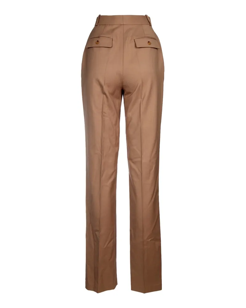 Elisabetta Franchi Women's Pantalone Camel Pantaloni Trousers Beige