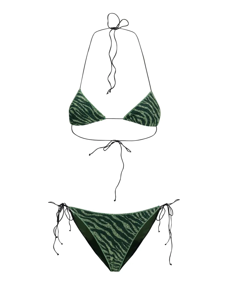 Oséree Women's Bikini Lumière Candy Green-Black Polyamide Swimwear Green/black Sea Clothing Green