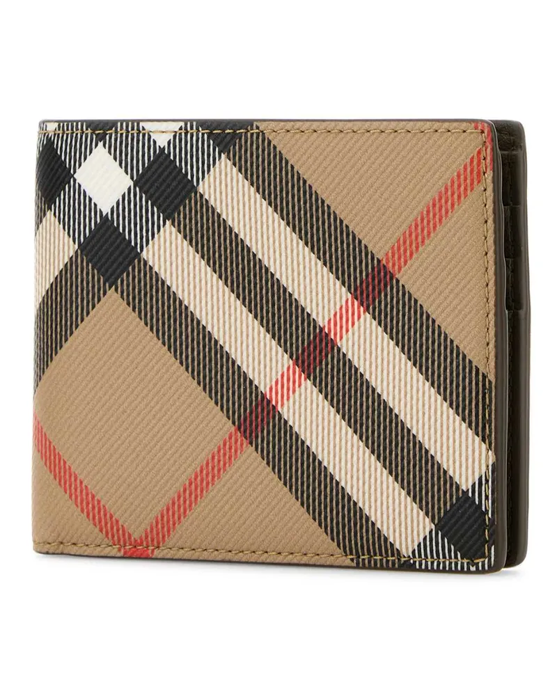 Burberry Men's Printed E-Canvas Wallet Sand Portafogli Beige