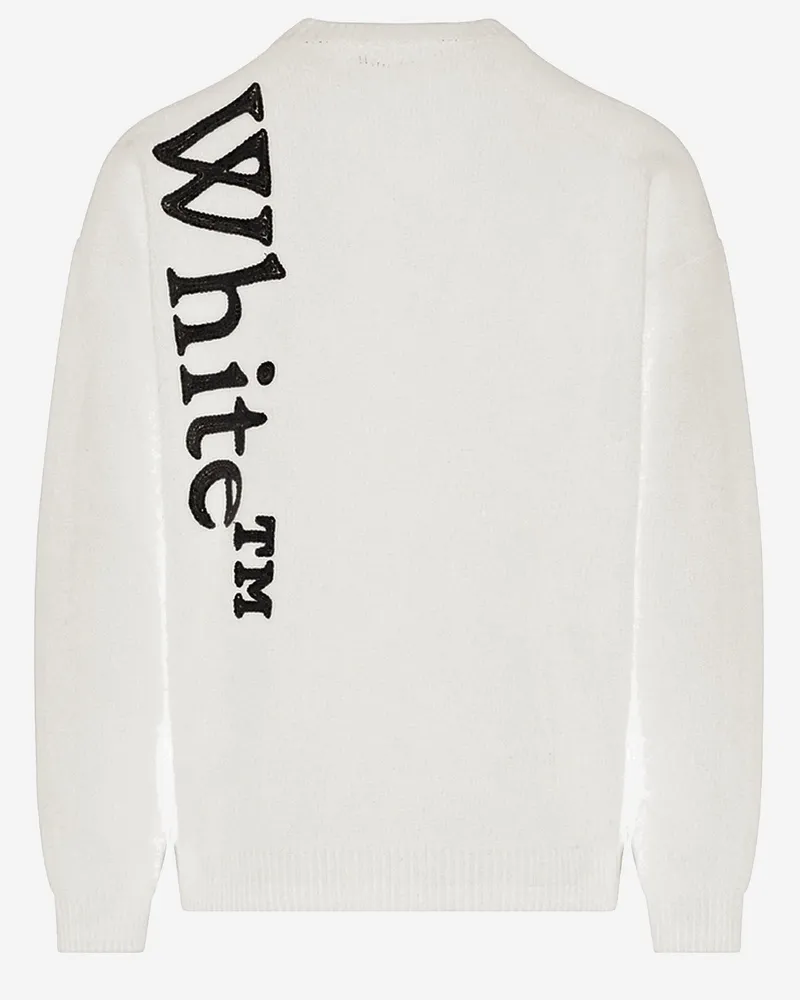 OFF-WHITE Men's Wool-Blend Sweater With Logo White White