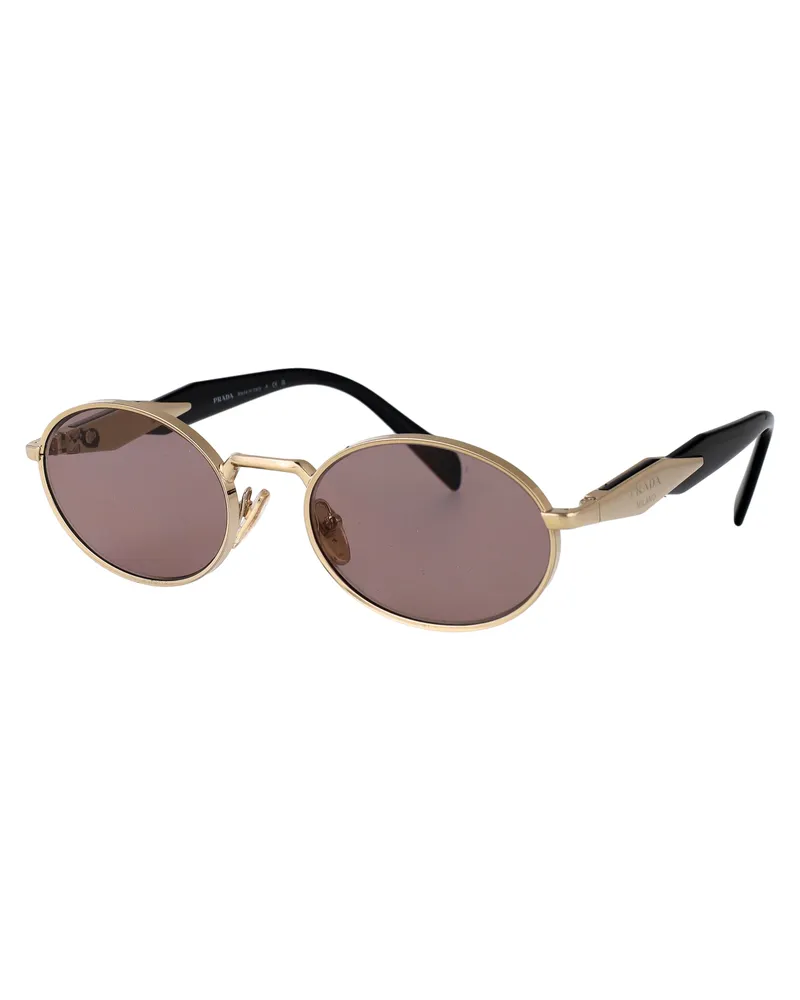 Prada Women's Sunglasses 0pr 65zs Pale Gold Metal Gold