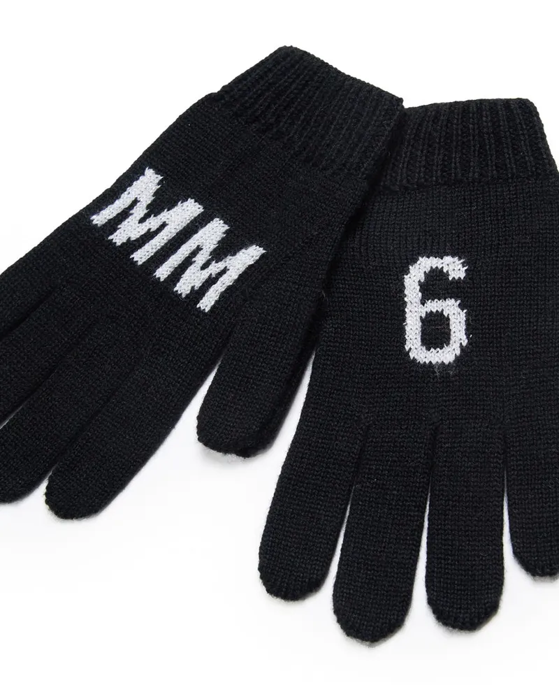 Maison Margiela Wool Blend Gloves — Black Black